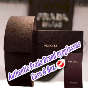 Auth. Prada Brand Eyeglasses Case, Booklet and Box. 🕶️ 👓🤓👍
